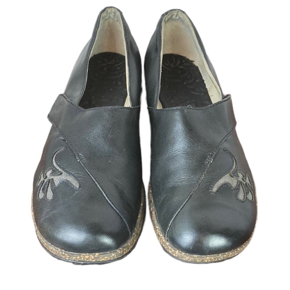 Teva Ventura 6031 Mary Jane Leather Loafer Black Sz 7.5
